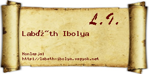 Labáth Ibolya névjegykártya