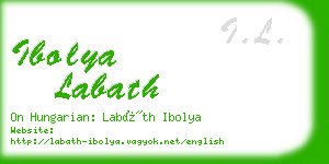 ibolya labath business card